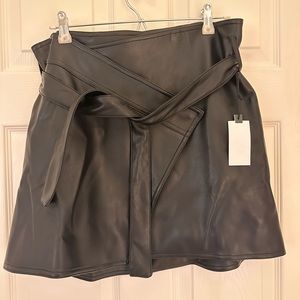 Faux Leather wrap skirt